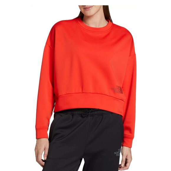 The North Face Women's Orange Horizon Performance Crewneck Sweatshirt Sz XL 3056 - Picture 2 of 14